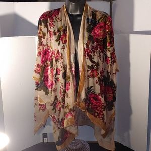 NWT Floral Cover Up Or Cardigan